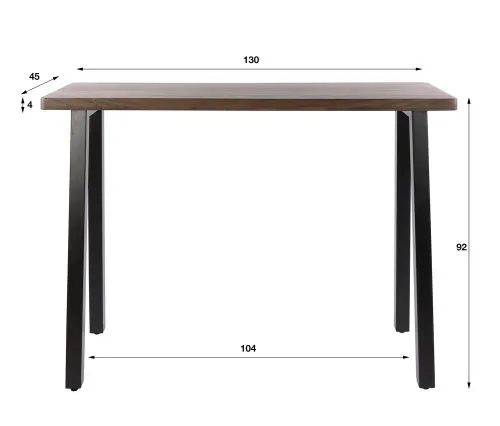 Bartisch Lucia | 130/147cm | Akazie massiv | braun | verschiedene Größen