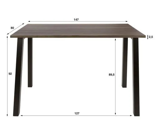 Bartisch Lucia | Akazie massiv | braun | 147cm