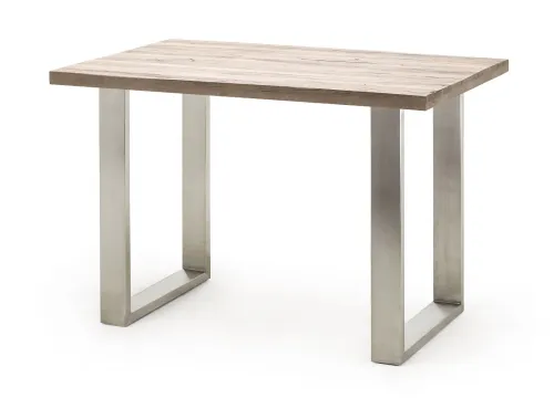 Bartisch Tresentisch Castello | Wildeiche massiv mit Edelstahl | 180 x 100