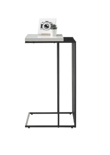 Beistelltisch Juba | 40x35 | weiß matt / schwarz