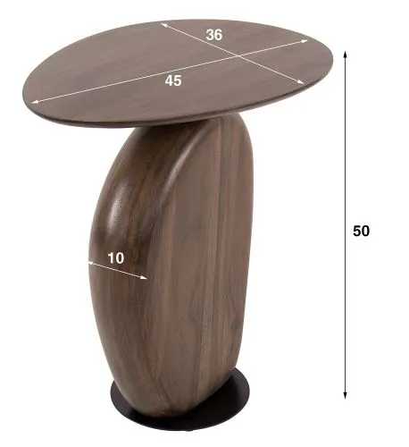 Beistelltisch Kina | Akazie massiv | glaze brown