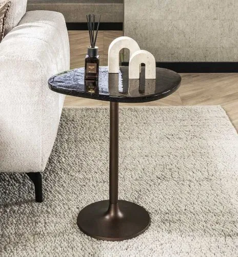 Beistelltisch Mira 2 | Glas | Antikkupfer