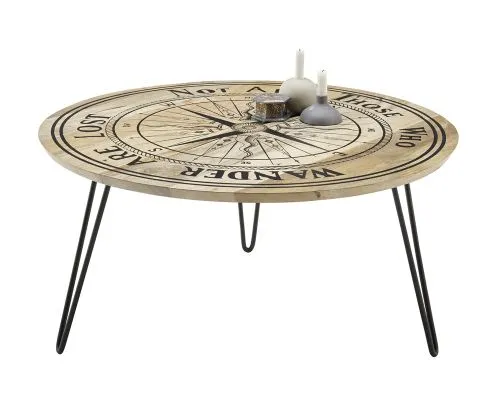 Beistelltisch Nevis | Mango massiv | Ø46/Ø90 | mit Druck | natur | verschiedene Größen