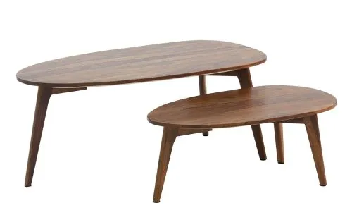 Beistelltisch Set Boma 2-teilig | Sheesham Holz massiv | braun