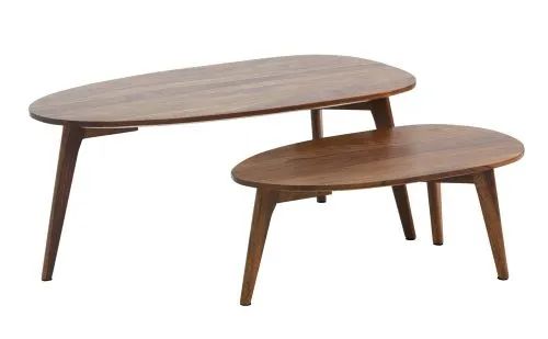 Beistelltisch Set Boma 2-teilig | Sheesham Holz massiv | braun