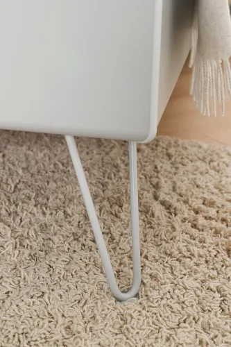 Bett Set Homey | mit Polsterkopfteil | seidengrau | 180x200 | mit 2 Nachttische