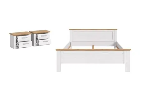 Bettanlage Verona 2 | mit 2 Nachttische | Artisan / Sibiu Lärche