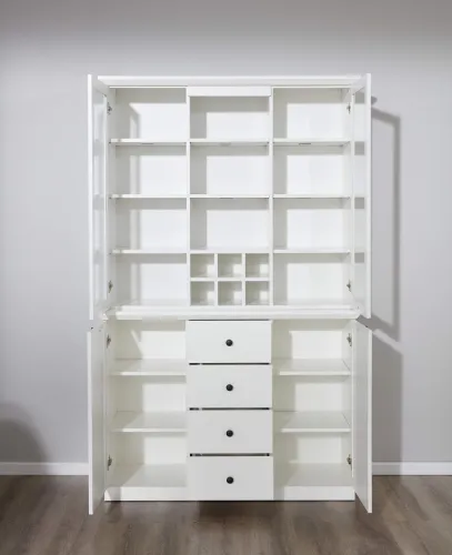 Buffetschrank Anrichte Baxter | weiß | Landhausstil | LED Beleuchtung