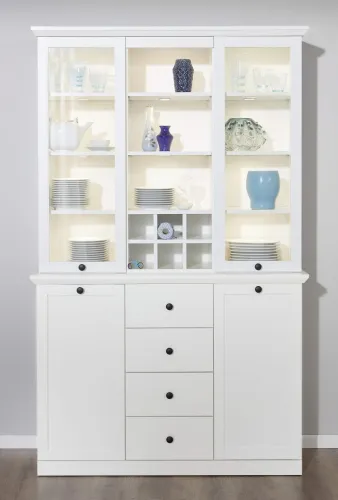 Buffetschrank Anrichte Baxter | weiß | Landhausstil | ohne Beleuchtung