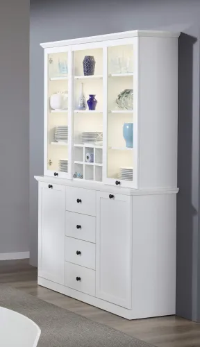 Buffetschrank Anrichte Baxter | weiß | Landhausstil | ohne Beleuchtung