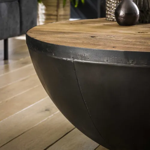 Couchtisch Addio | Ø90 | robustes Hartholz | Naturfarben