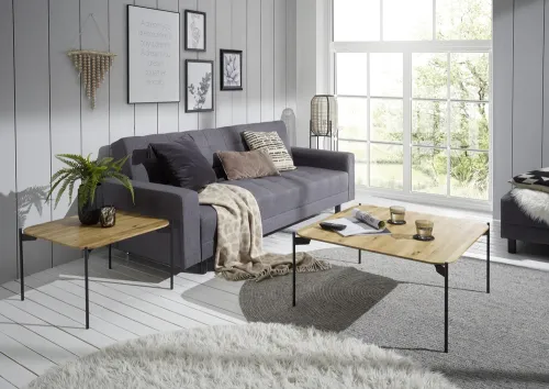 Couchtisch Alto | Eiche massiv / schwarz | verschiedene Größen