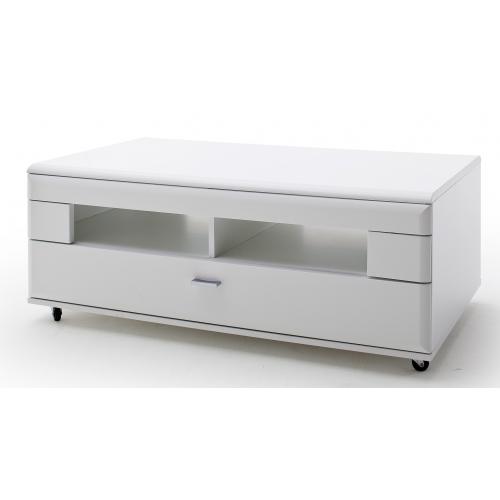 Couchtisch Amora | auf Rollen | 115x70 | weiß matt