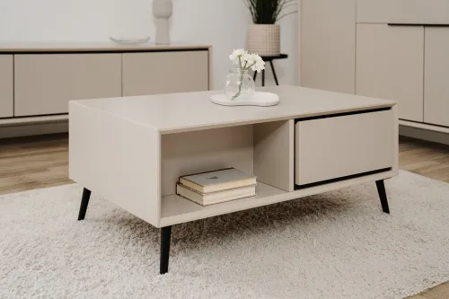 Couchtisch Arona | sand / schwarz