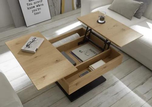 Couchtisch Ashton | 70x45 | Eiche / schwarz