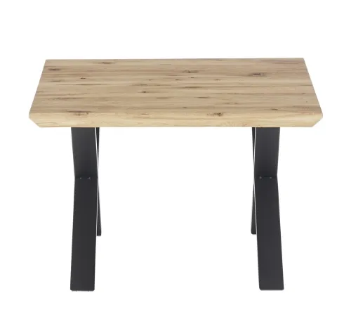 Couchtisch Asola | Eiche / schwarz | X-Fuß | 110x45x70