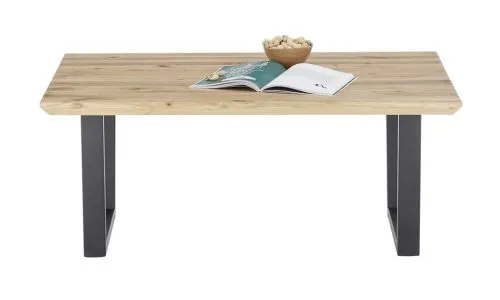 Couchtisch Asola | T-Fuß | Eiche / schwarz | 110x45x70