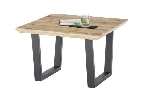 Couchtisch Asola | T-Fuß | Eiche / schwarz | 70x45x70