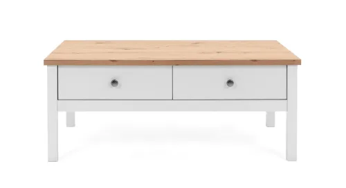 Couchtisch Bergen | Landhausstil | weiß / Artisan Oak