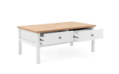 Couchtisch Bergen | Landhausstil | weiß / Artisan Oak