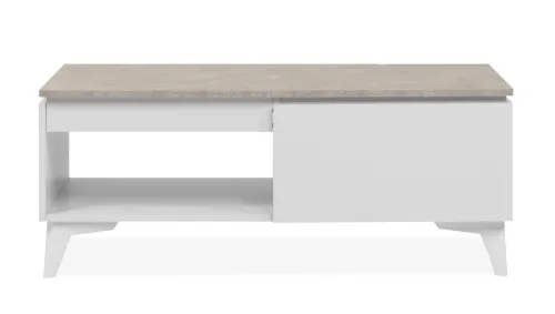 Couchtisch Bertrix | Sandstein / Weiß