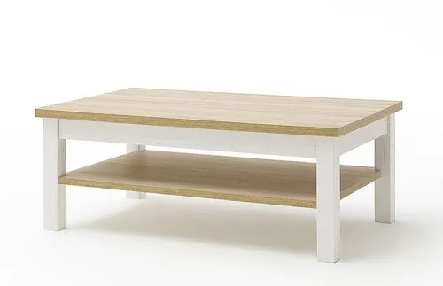 Couchtisch Brixen, Landhausstil, Rechteckige Tischplatte, offenes Ablagefach darunter – Ansicht 2