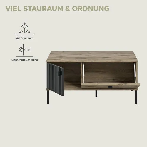 Couchtisch Chess | Nox Oak / schwarz