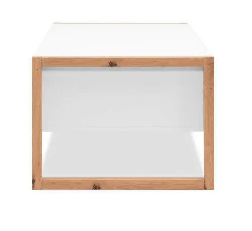 Couchtisch Denver | mit Unterboden | Artisan Eiche / weiß