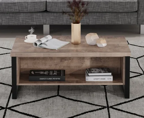 Couchtisch Emile | Eiche Tabak / Schwarz