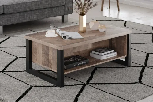 Couchtisch Emile | Eiche Tabak / Schwarz