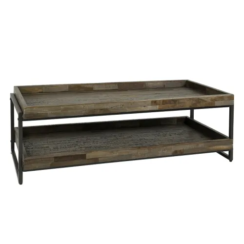 Couchtisch Fernanda | rechteckig | Teakholz | grau