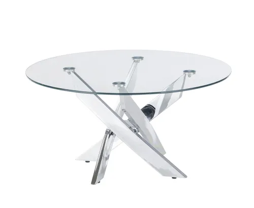 Couchtisch Kopenhagen mit Glasplatte | rund Ø 80