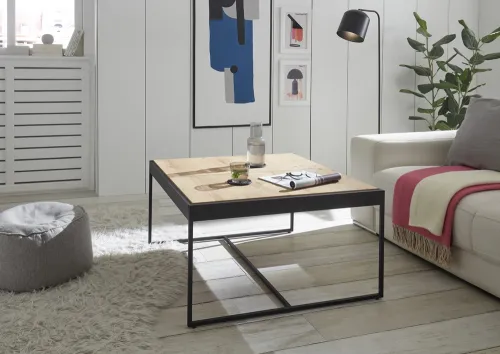 Couchtisch Larkana | 83x45 | Eiche / schwarz