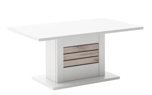 Couchtisch Louisiana | ausziehbar | Modern White | 100 x 60