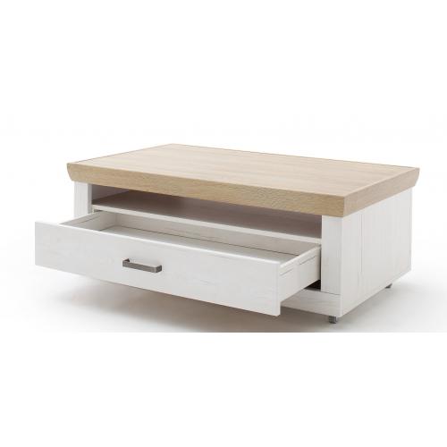 Couchtisch Madrid | Landhaus | auf Rollen | 115x60 | Pinie Aurelio/ Grandson Oak