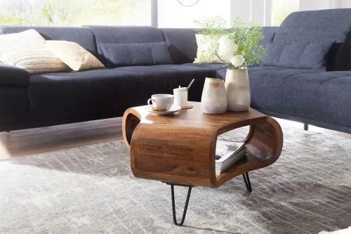 Couchtisch Malaya | 55x55 | Sheesham Holz massiv | braun