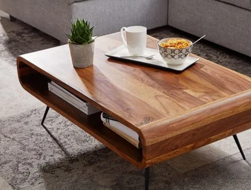 Couchtisch Malaya rechteckig | 90x55 | Sheesham Holz massiv | braun