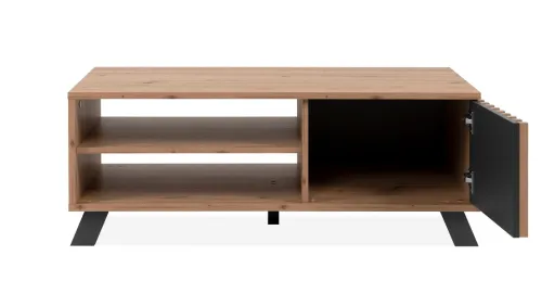 Couchtisch Medan | mit 3D-Lamellen | Artisan Eiche / anthrazit