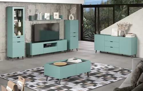 Couchtisch Melton | Dusk Blue / Anthrazit