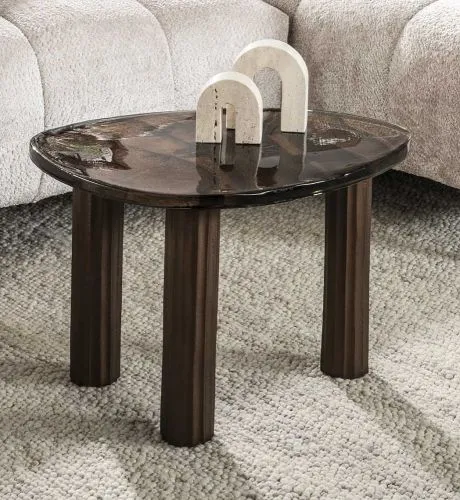 Couchtisch Mira 2 | Glas | Antikkupfer