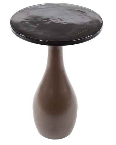 Couchtisch Mira 2 | tropfenförmig | Glas | Antikkupfer