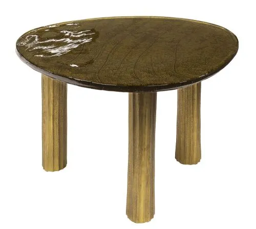 Couchtisch Mira 3 | Glas | Antikgold