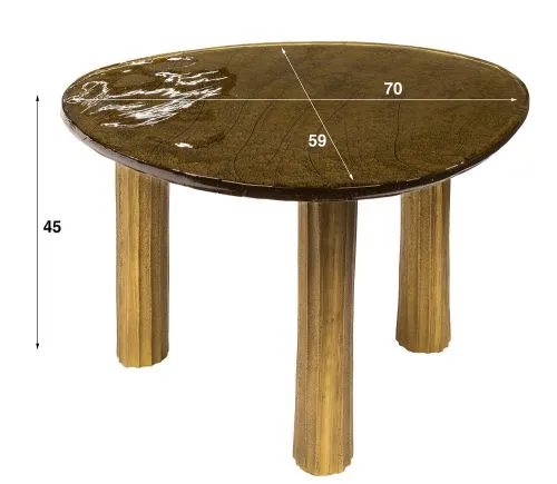 Couchtisch Mira 3 | Glas | Antikgold