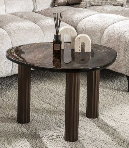 Couchtisch Mira 3 | Glas | Antikkupfer