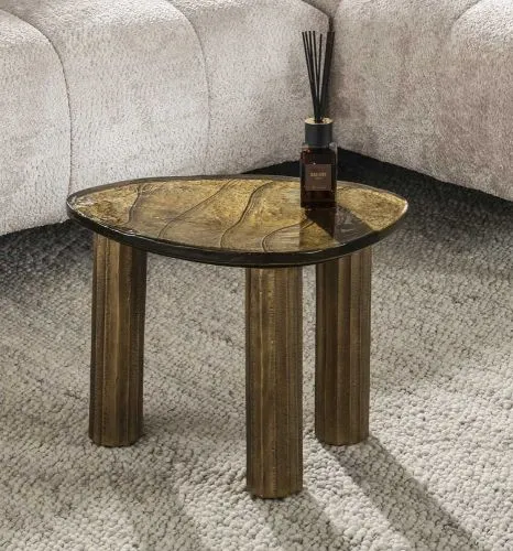 Couchtisch Mira | Glas | Antikgold
