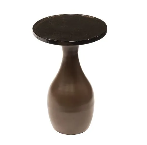 Couchtisch Mira | tropfenförmig | Glas | Antikkupfer