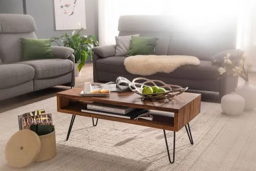 Couchtisch Mito | mit Ablagefach | Sheesham Holz massiv | braun