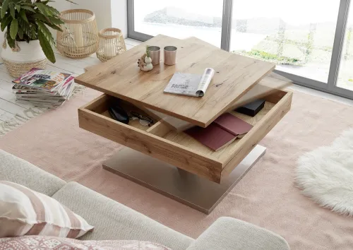 Couchtisch Monrovia | Asteiche | 75x75 | Eichefarben