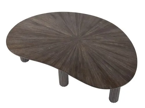 Couchtisch Naru | nierenformig | Teakholz massiv | Espresso