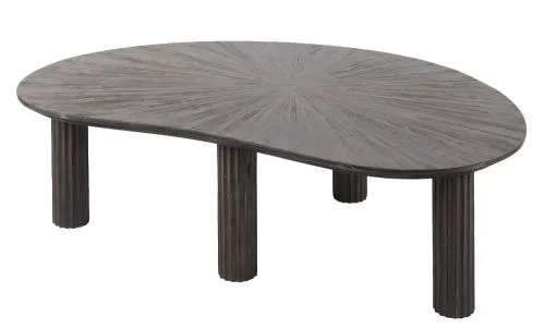 Couchtisch Naru | nierenformig | Teakholz massiv | Espresso